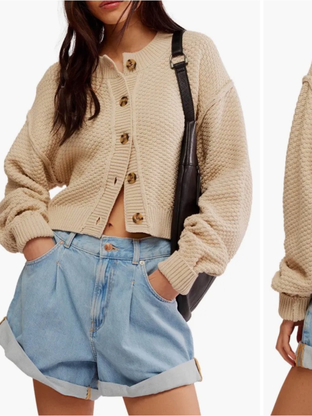 Free People lila cardigan